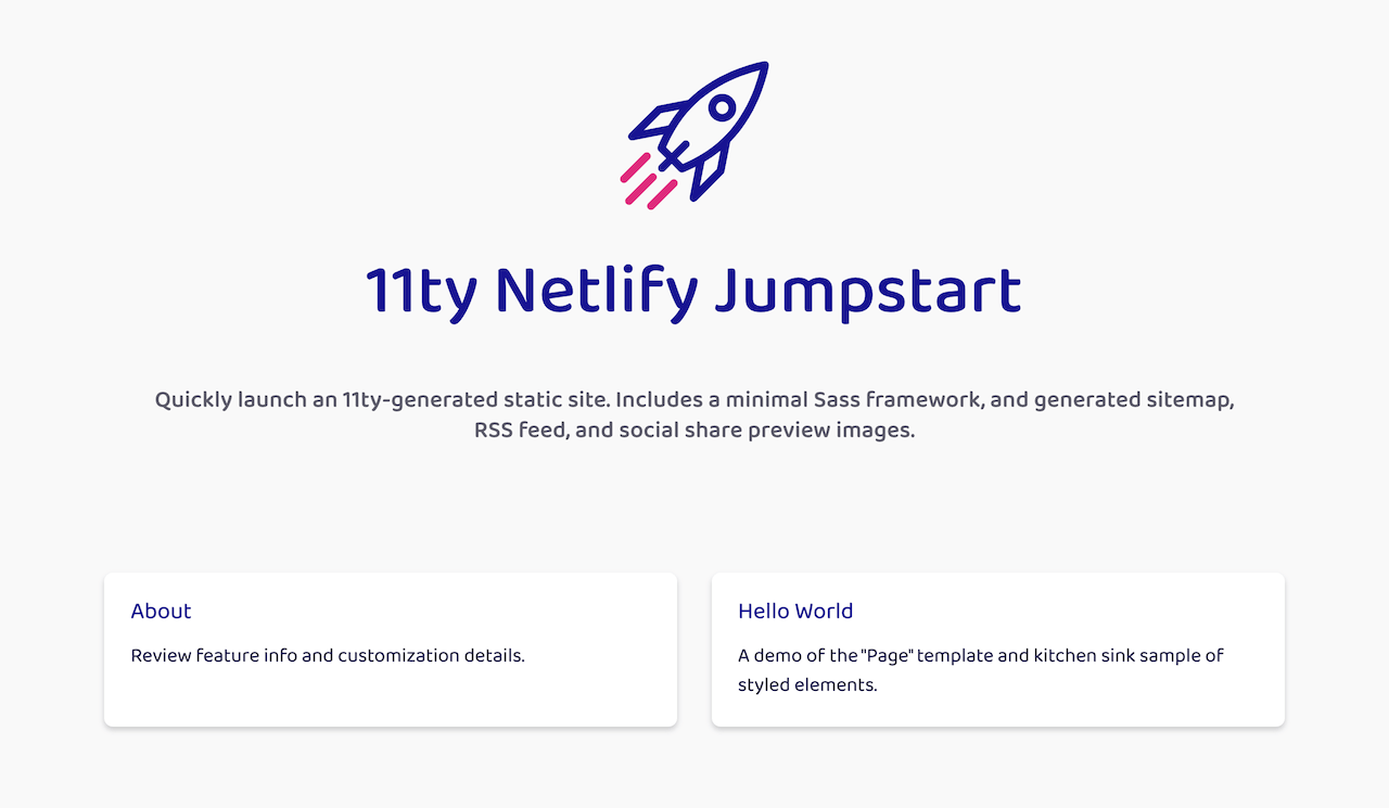 11ty Netlify Jumpstart