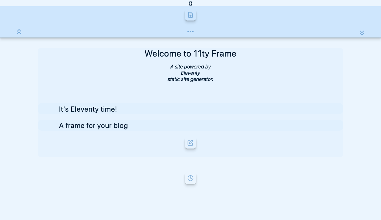 11tyFrame Theme