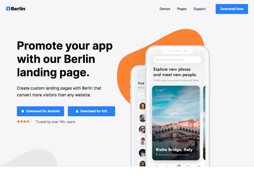 Berlin Mobile App Landing Template