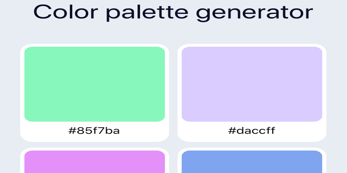 Animated Color Palette Generator
