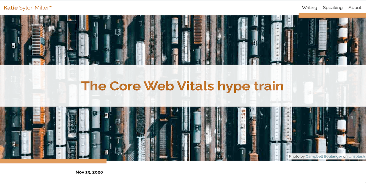 The Core Web Vitals hype train Article 