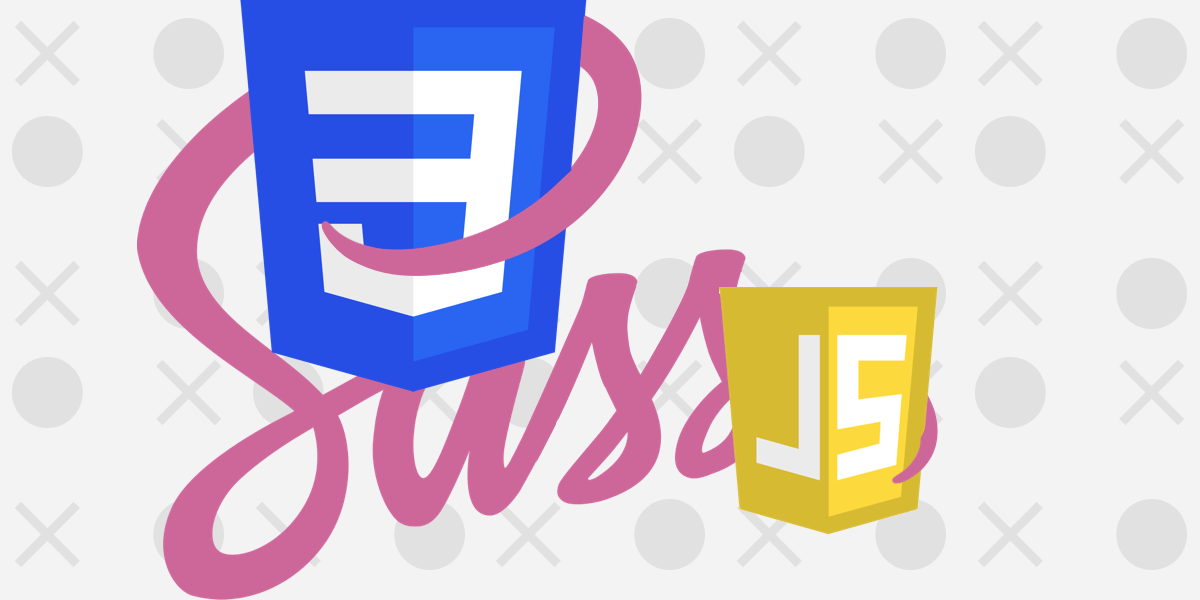 JavaScript CSS and Sass logos