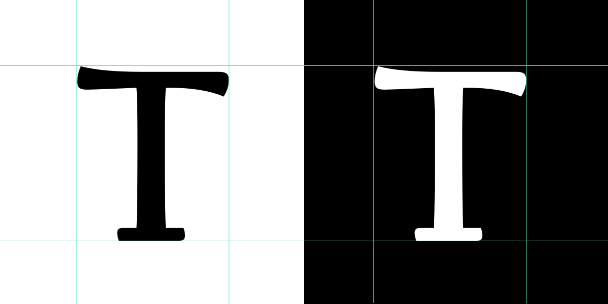 Dark mode letters