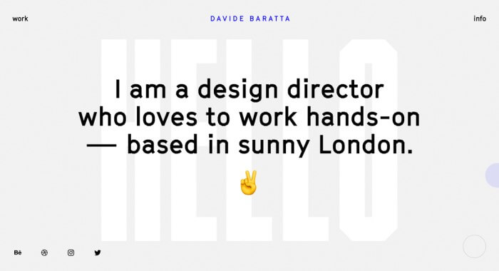 Davide Baratta Landing Page