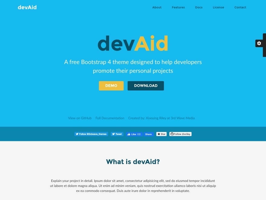 devAid Landing Templates