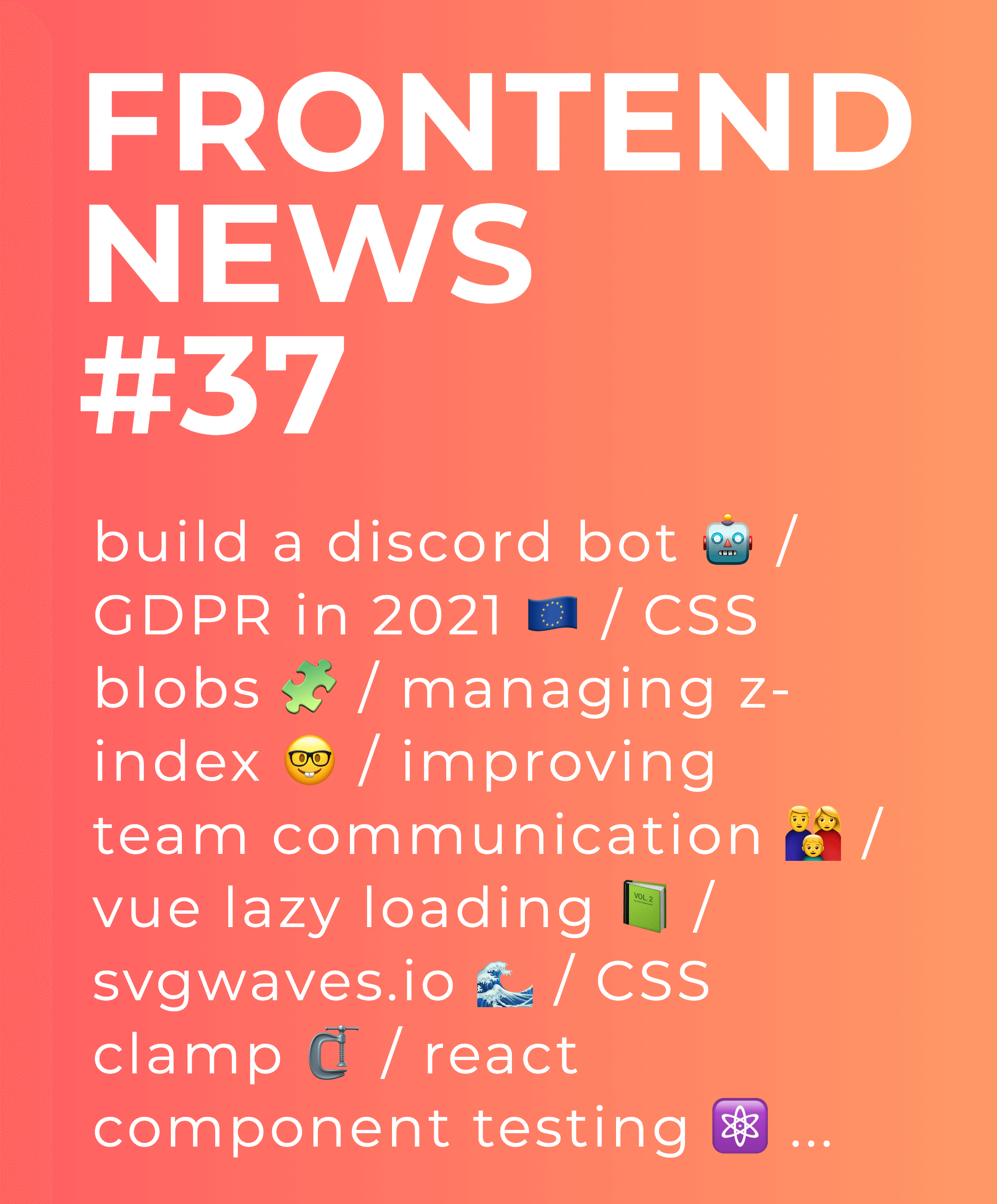 Frontend Weekly #37