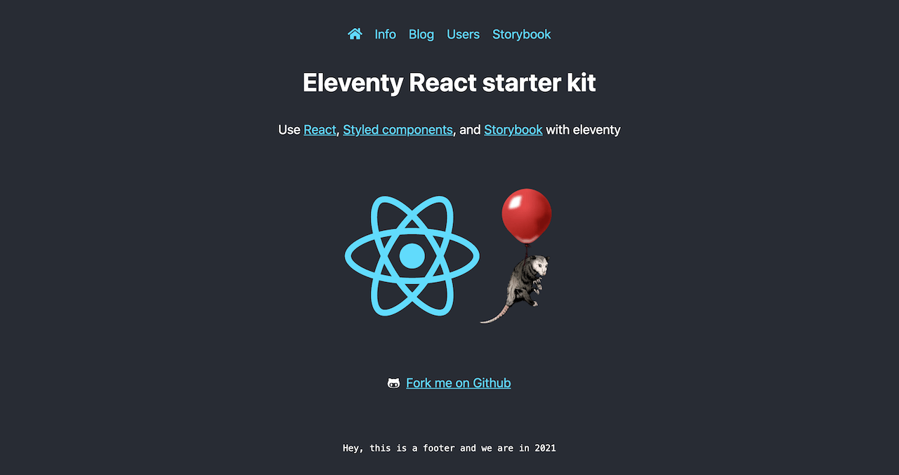 Eleventy React Starter