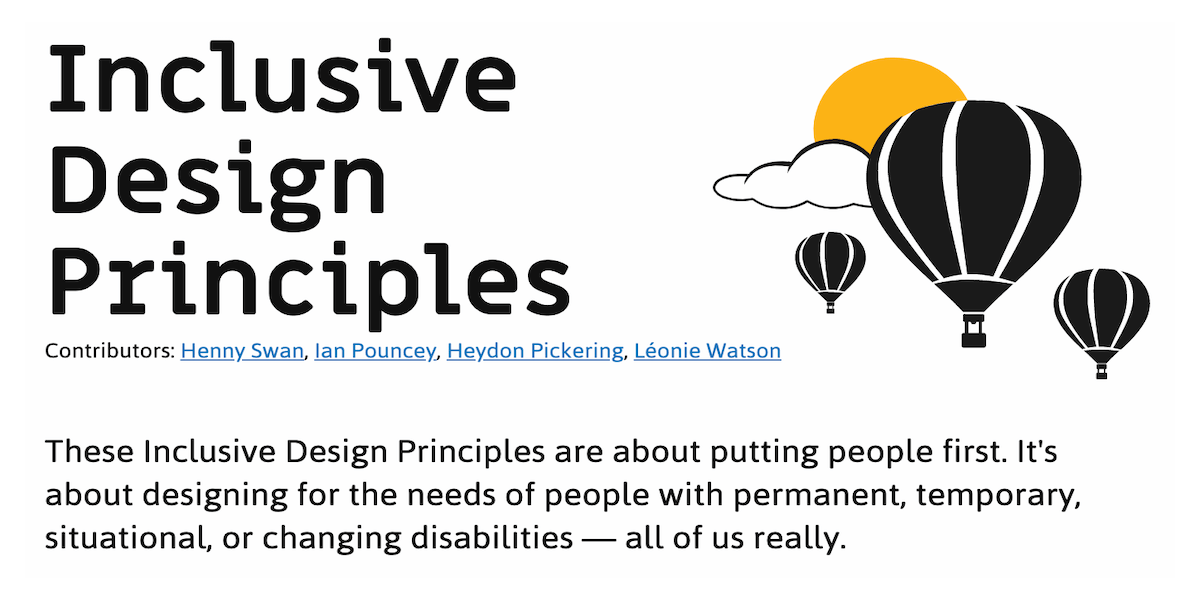 Inclusive Design Principles