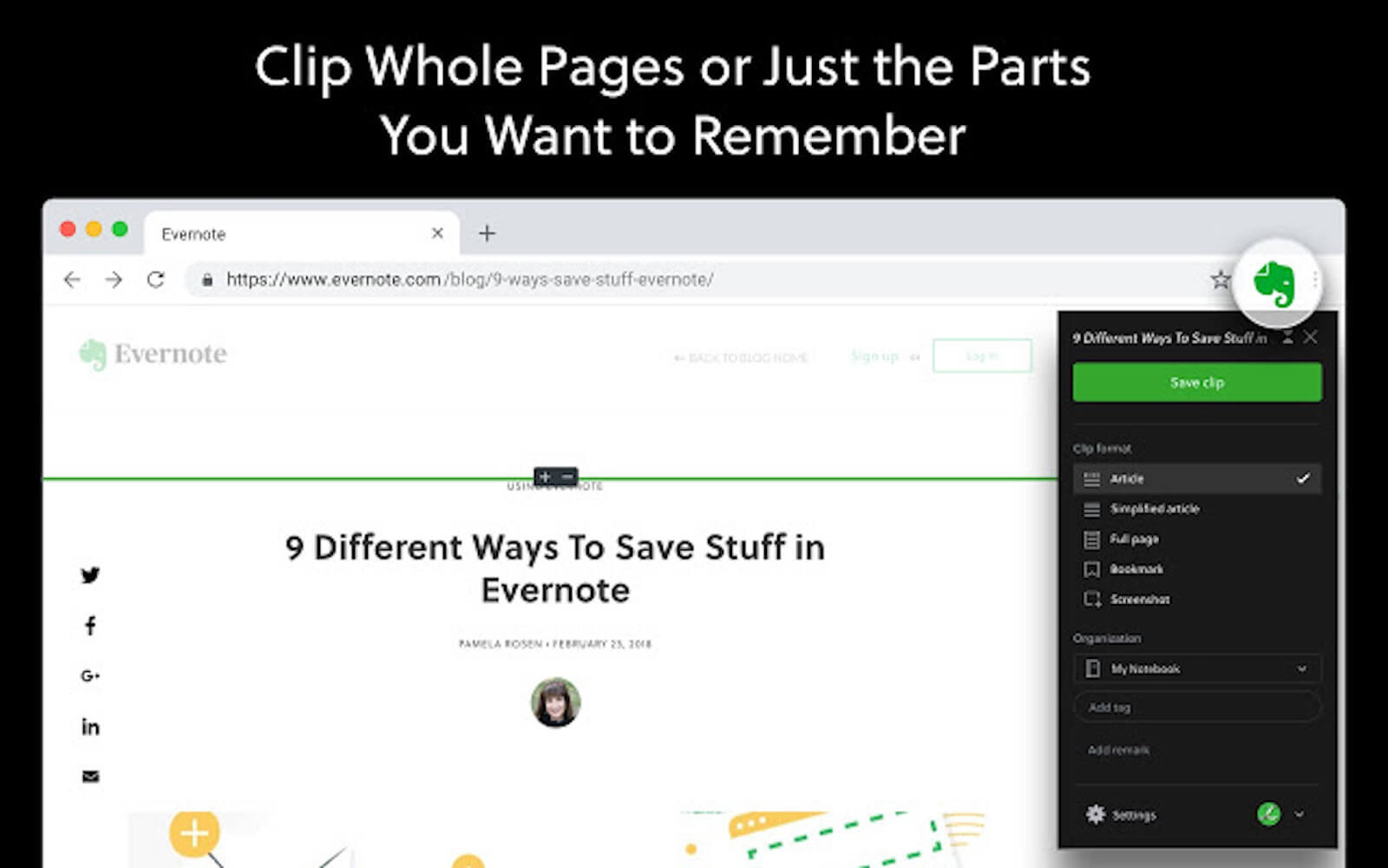Evernote Web Clipper Extension