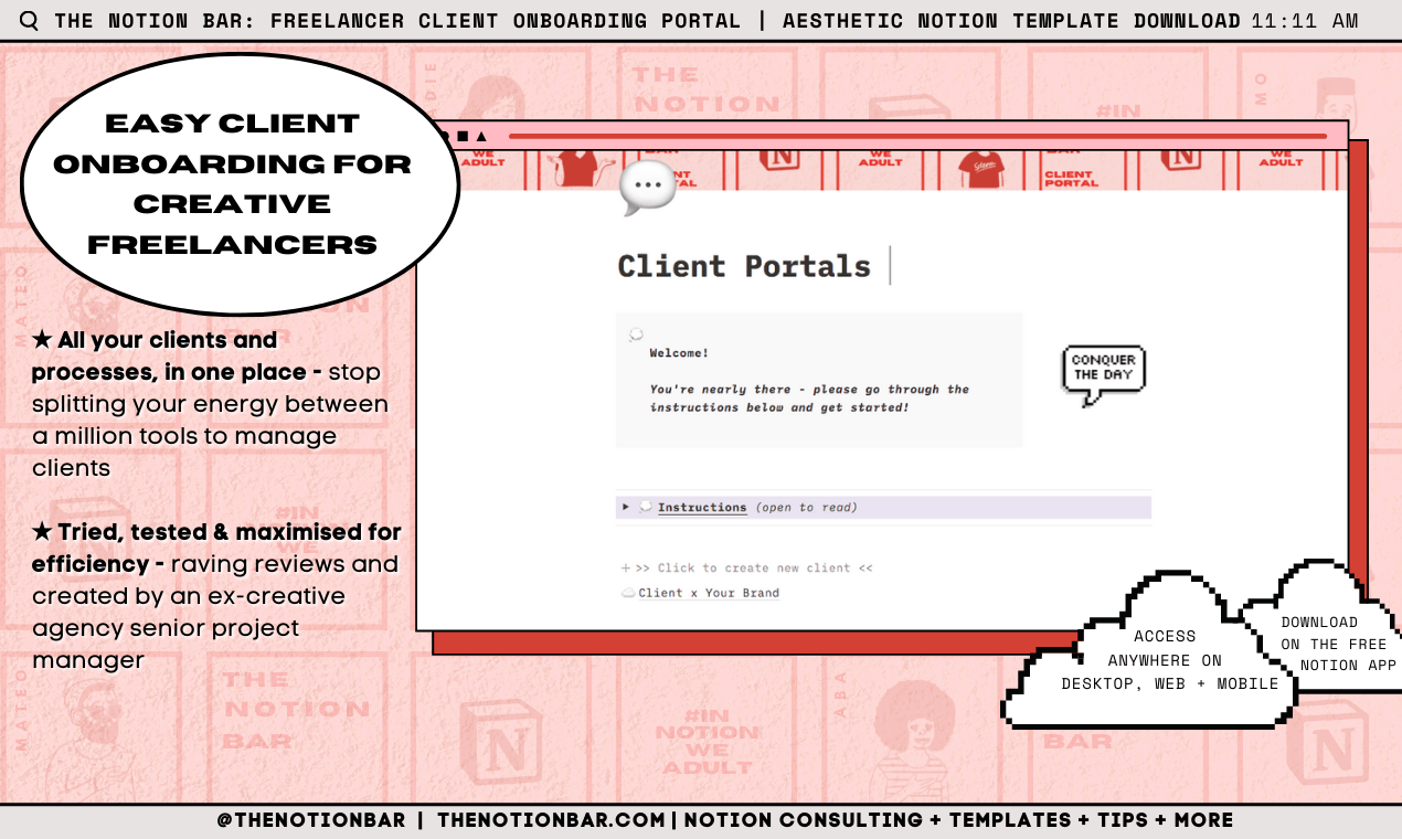 Notion Freelancer Client Onboarding Portal