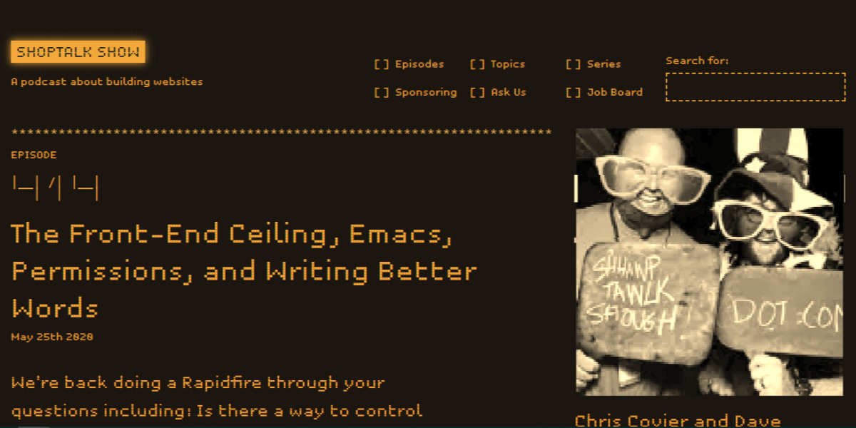 The Front-End Ceiling Podcast Card