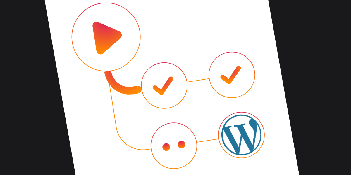 WordPress and GitHub Actions Logos