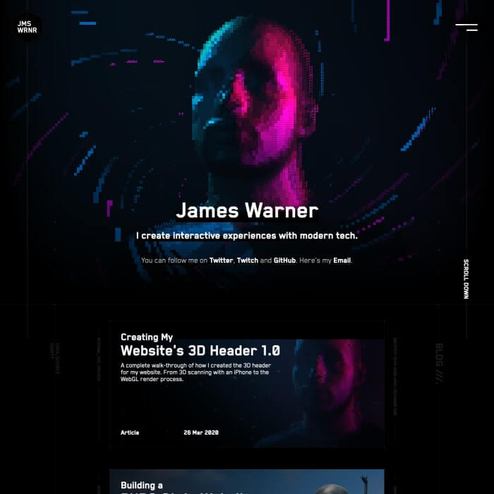 James Warner Landing Page