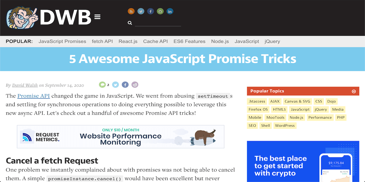 5 Awesome JavaScript Promise Tricks Article