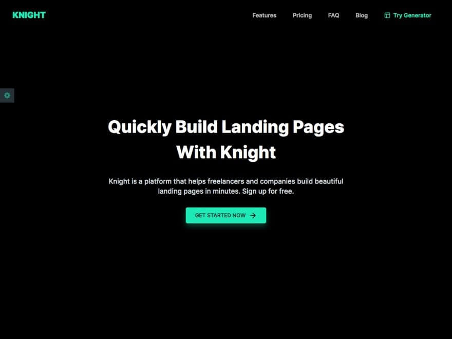 Knight Landing Page Template