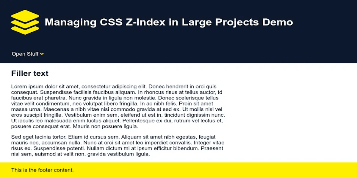 Managing CSS Z-Index In Large Projects