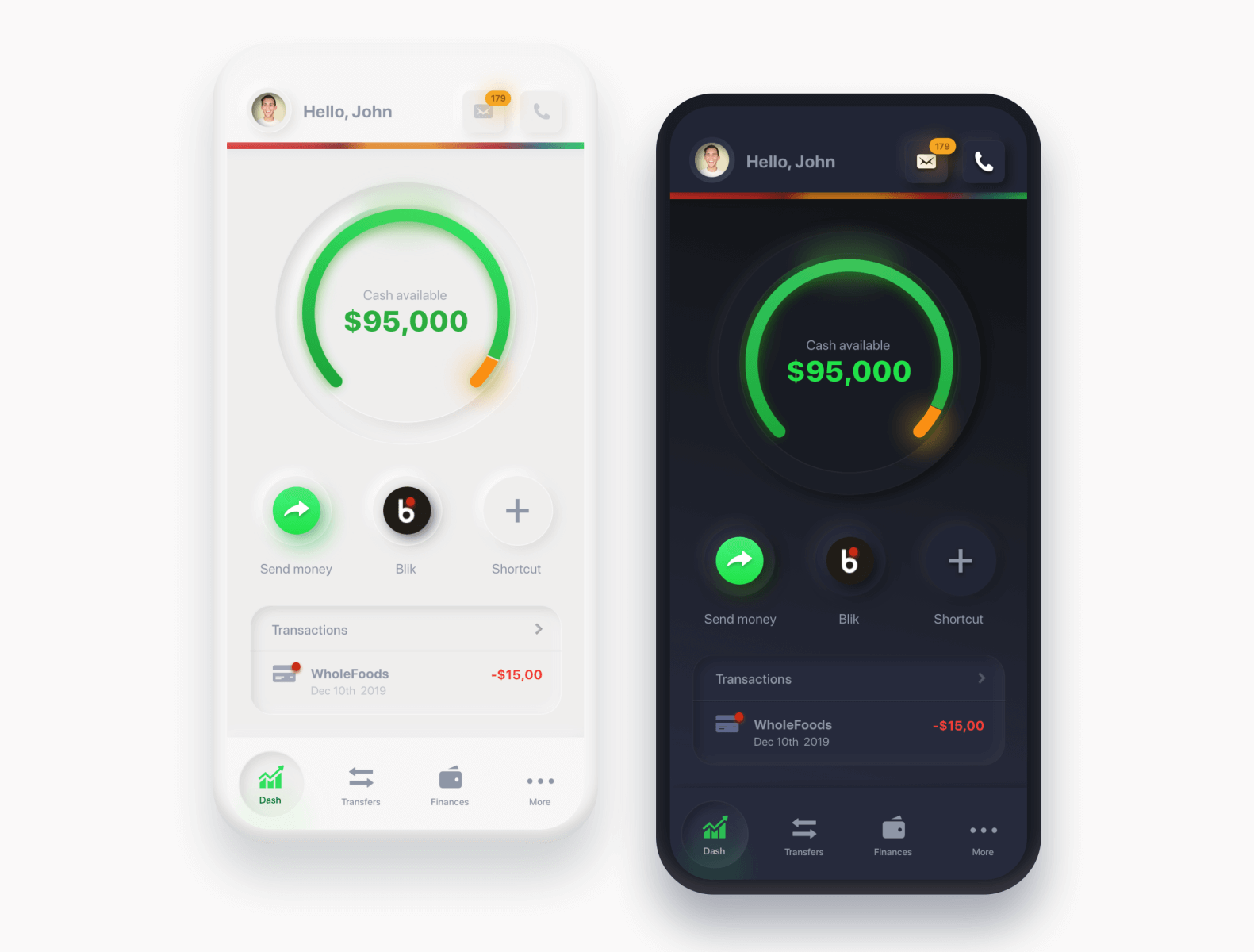 Neumorphic Bank App UI