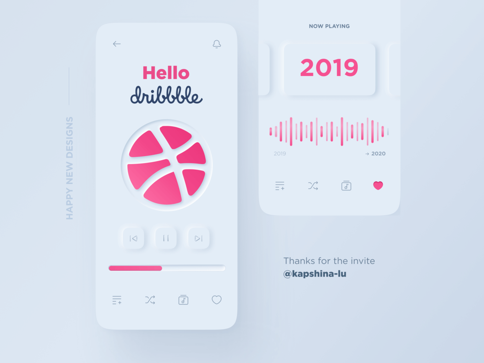 Hello Dribbble UI Design