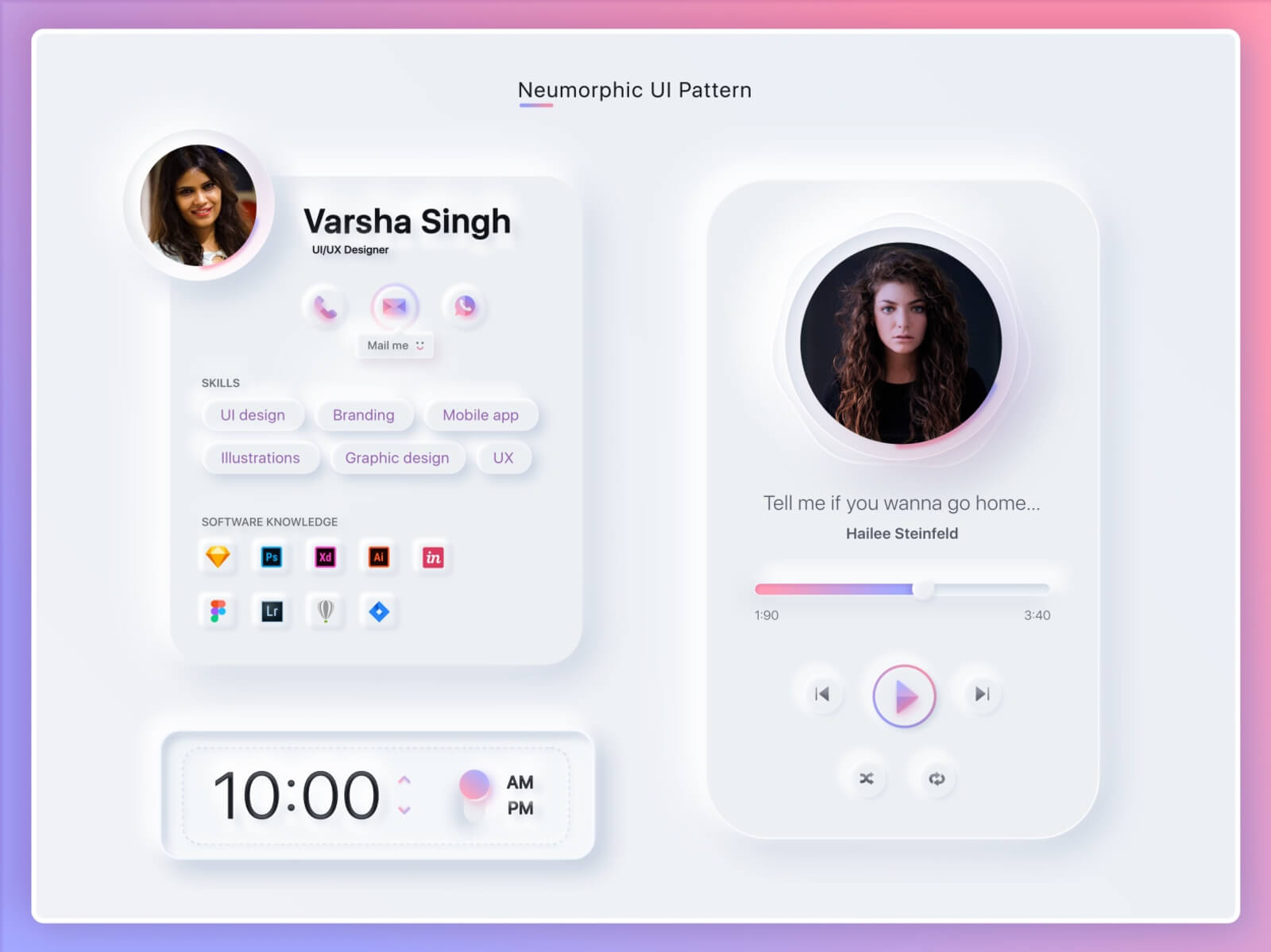 Neumorphic UI by Varsha Singh