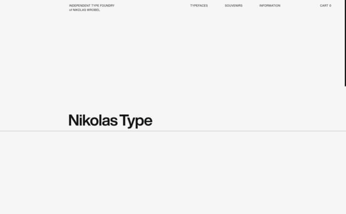 Nikolas Type Landing Page