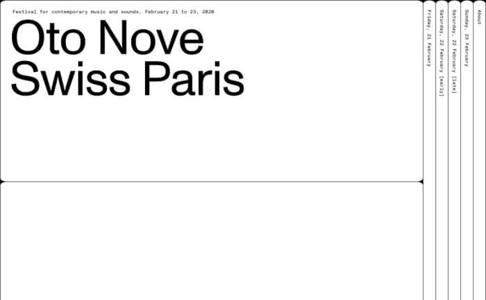 Oto Nove Swiss Paris Landing Page
