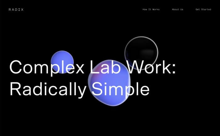 Radix Landing Page