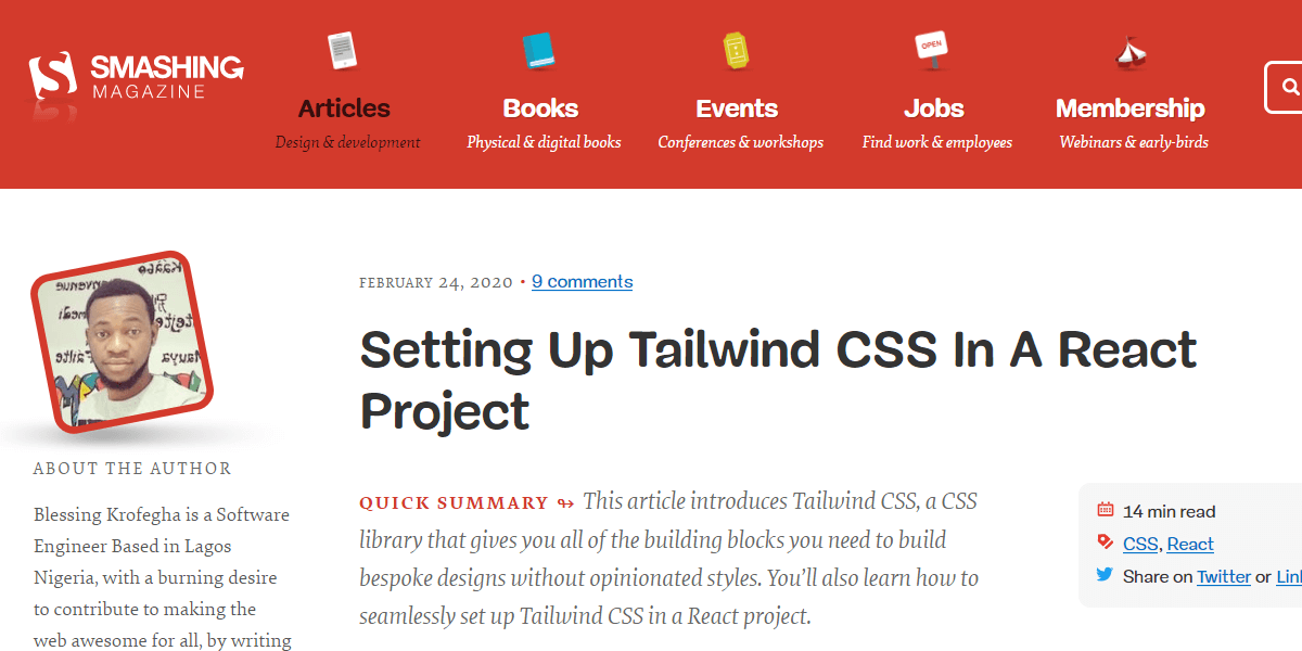 Tailwind in React