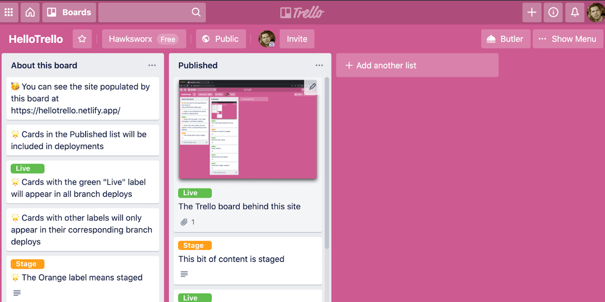 Trello Screenshot