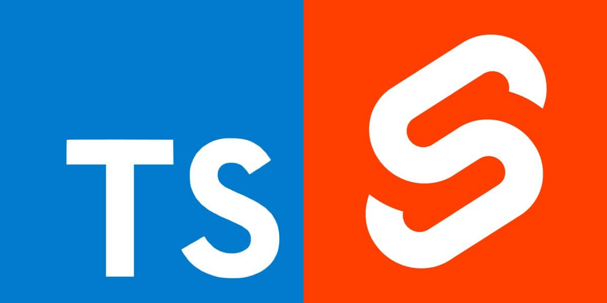 TypeScript with Svelte Logos