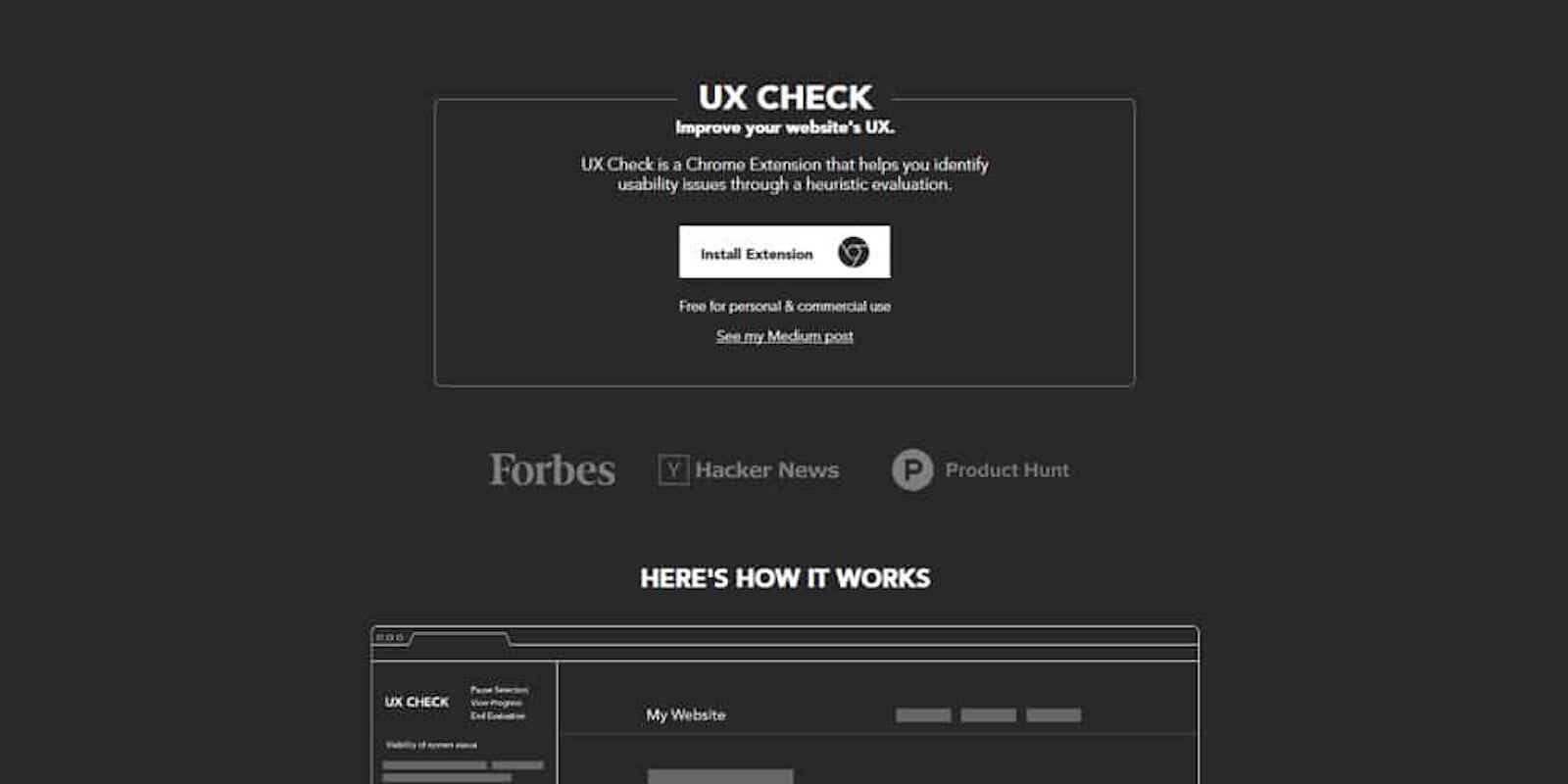 UX Check Extension