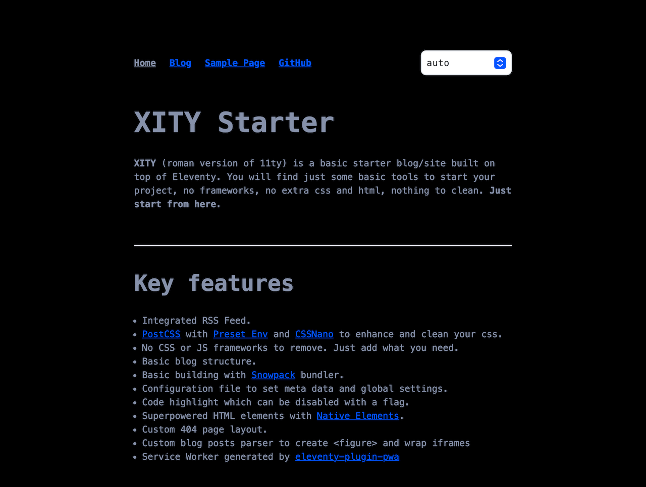 XITY Starter Theme